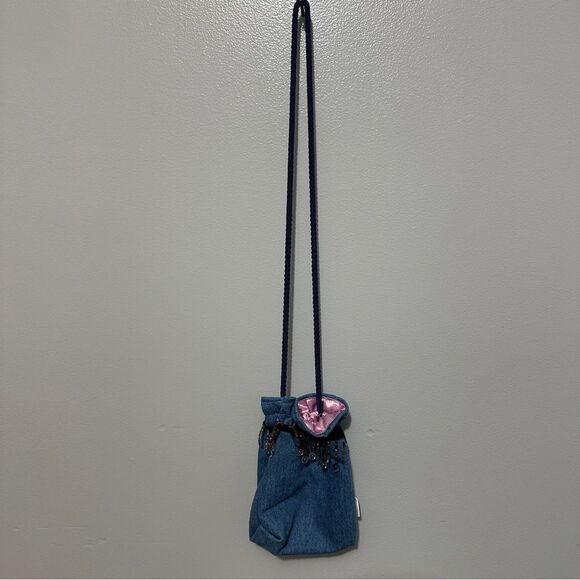 Cheeky Kiki denim beaded bag - Picture 2 of 5